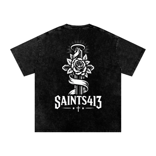 Matthew 11:28 Acid Washed Tee