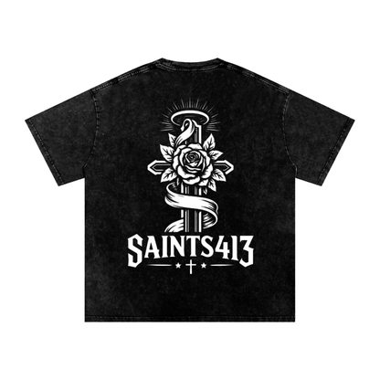 Philippians 4:13 Acid Washed Tee