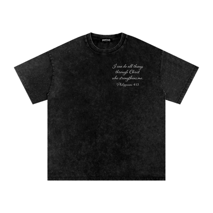Philippians 4:13 Acid Washed Tee